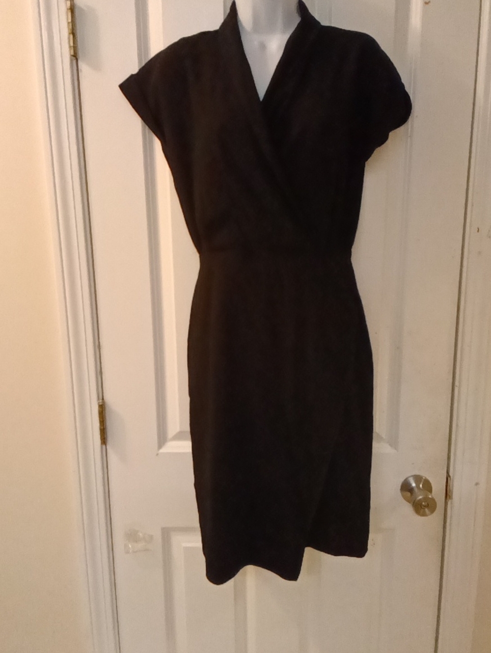MM LA FLEUR Classic Black Wrap-Front Women's Dress SIZE 2
